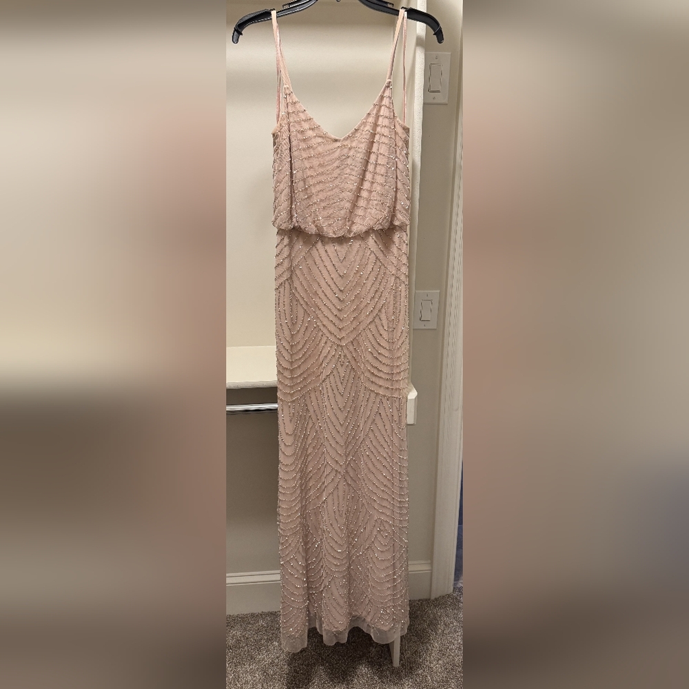 Adrianna Papell Cream Sequin Embellished Maxi Dress - Picture 4 of 4